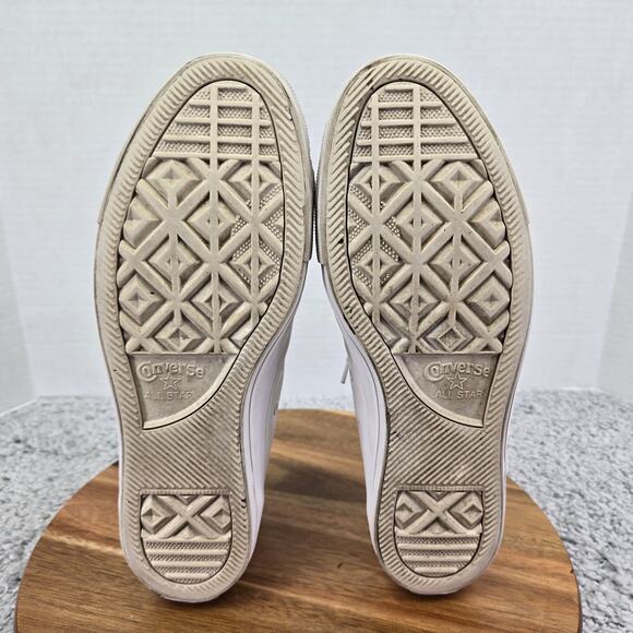 Converse CTAS All Star Ox Low White Leather Y2K Casual Daily Sneakers Womens 10 - Picture 8 of 12